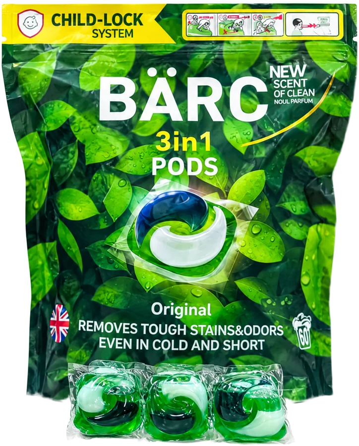 BÄRC Original — 3in1 PODS kir yuvish kapsulalari